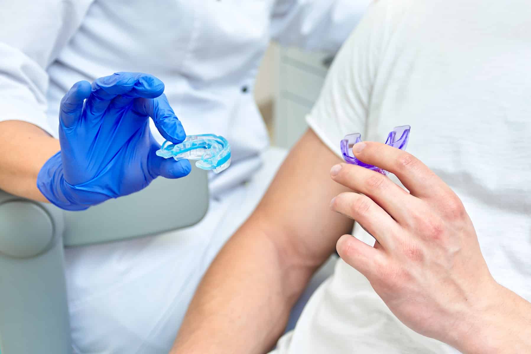 Man getting a custom dental guard in Clermont, FL